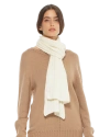 Monticelli Cashmere Pure Cashmere Plush-ribbed Scarf In White