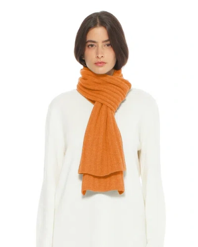 Monticelli Cashmere Pure Cashmere Plush-ribbed Scarf In Brown