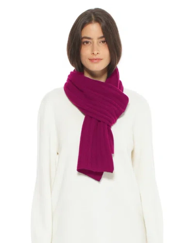 Monticelli Cashmere Pure Cashmere Plush-ribbed Scarf In Burgundy