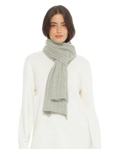 Monticelli Cashmere Pure Cashmere Plush-ribbed Scarf In Gray