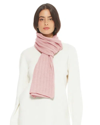 Monticelli Cashmere Pure Cashmere Plush-ribbed Scarf In Pink