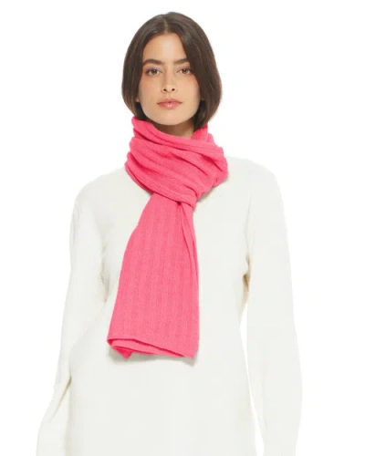 Monticelli Cashmere Pure Cashmere Plush-ribbed Scarf In Pink