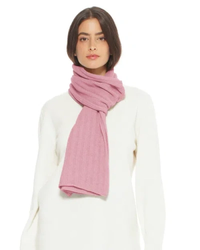 Monticelli Cashmere Pure Cashmere Plush-ribbed Scarf In Pink