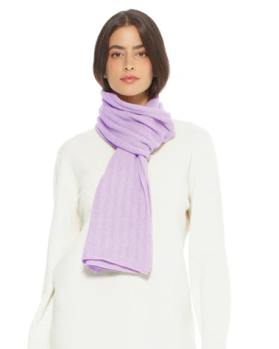 Monticelli Cashmere Pure Cashmere Plush-ribbed Scarf In Purple