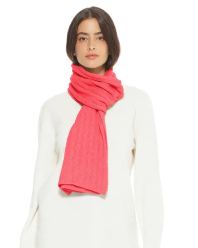 Monticelli Cashmere Pure Cashmere Plush-ribbed Scarf In Red