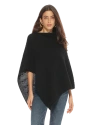 Monticelli Cashmere Pure Cashmere Textured Knit Poncho In Black