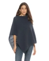 Monticelli Cashmere Pure Cashmere Textured Knit Poncho In Gray