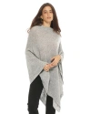 Monticelli Cashmere Pure Cashmere Textured Knit Poncho In Gray