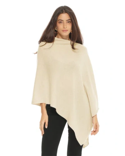 Monticelli Cashmere Pure Cashmere Textured Knit Poncho In Neutral
