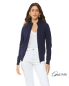 Monticelli Cashmere Pure Cashmere Zip Cardigan In Blue
