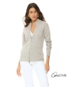Monticelli Cashmere Pure Cashmere Zip Cardigan In Gray