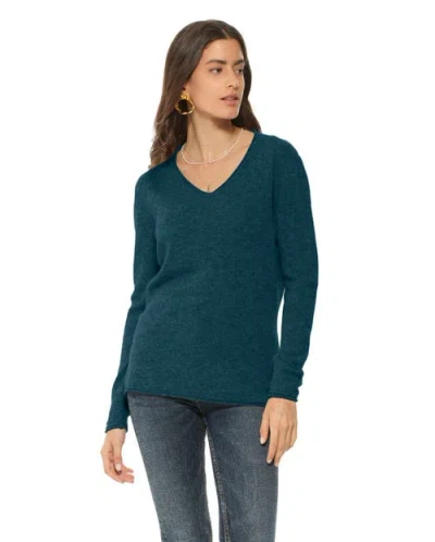 Monticelli Cashmere Ultra-light Pure Cashmere V-neck Sweater In Green