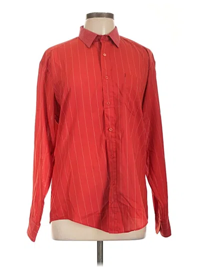 Pre-owned Montres Carlo Long Sleeve Blouse In Red