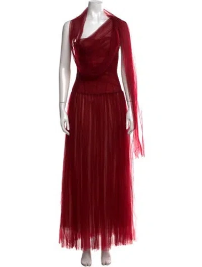 Pre-owned Montsand Asymmetrical Long Dress W/ Tags In Red
