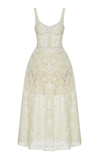 Montsand Flower Lace Maxi Dress In Multi