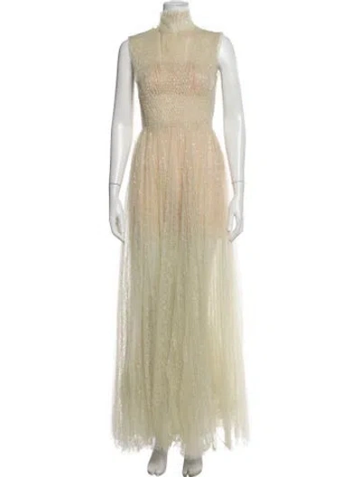 Pre-owned Montsand Patterned Long Dress In Neutrals