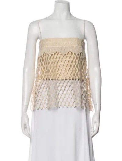 Pre-owned Montsand Square Neckline Sleeveless Top W/ Tags In Neutral