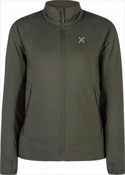 Montura Fitted Green Polyamide  Jacket With High Collar And Quilted Interior