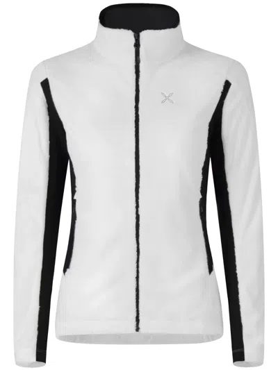 Montura Fitted White Jacket With Black Accents And High Collar