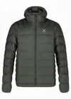 Montura Quilted Nylon Down Jacket With Hood And Contrast Lining In Gray