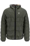 Montura Quilted Nylon Down Jacket With Hood And Contrast Lining In Gray