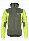 Montura Two-tone Olive Green And Bright Yellow Insulated Jacket In Green