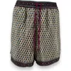 Monzlapur Embossed Botanic Crepe Shorts In Gray