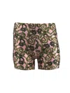 Monzlapur New York Men's Pink / Purple Snake Print Biker Short- Bubble Gum In Pink/purple