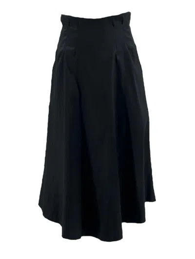 Monzlapur New York Women's Box Pleated Taffeta Skirt - Black