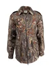 Monzlapur New York Women's Gold / White / Brown Après Ski Wearable Art Jacket In Gold/white/brown