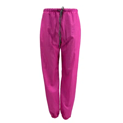 Monzlapur New York Women's Pink / Purple Parachute Pant - Pink In Pink/purple