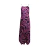 Monzlapur New York Women's Pink / Purple Silk Serpent Noir Dress - Maxi - Magenta In Multi