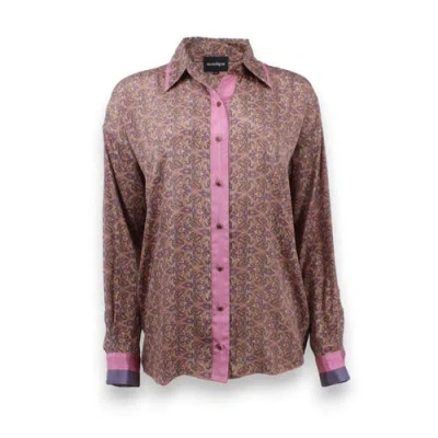 Monzlapur Paisley Motif Long Sleeve Shirt In Purple
