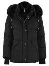 Moo Rer Attica Stp Short Down Jacket With Hood And Fur In Black