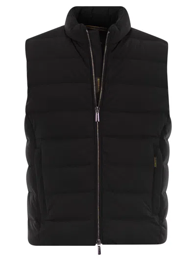 Moo Rer Oliver Kn Padded Waistcoat In Black