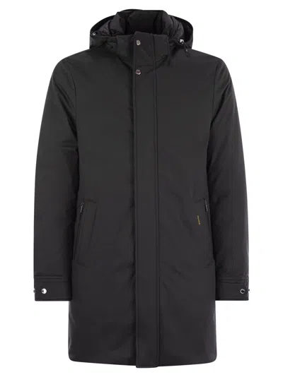 Moo Rer Vermont Water Repellent Jacket With Hood In Blue