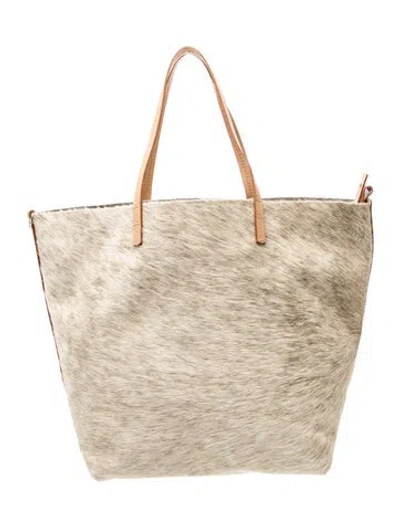 Pre-owned Moo Roo Fur Tote In Neutral