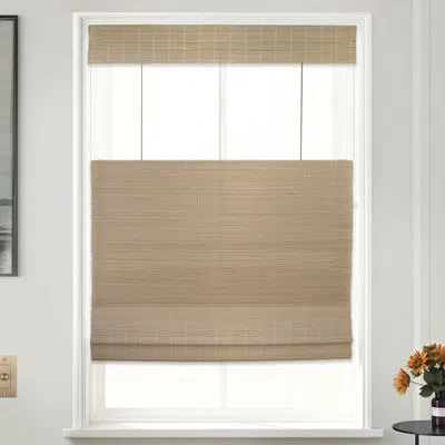 Mood Custom Bamboo Shades _ Modern _ Top Down Bottom Up Cordless In Camel