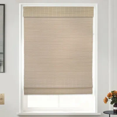 Mood Custom Sheer Roman Shade In Camel