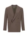 Mood Double-breasted Jacket In Brown
