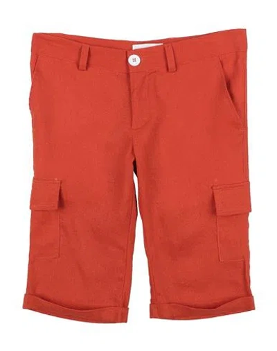 Mood One Babies' Mood_one Toddler Boy Shorts & Bermuda Shorts Rust Size 4 Linen In Red
