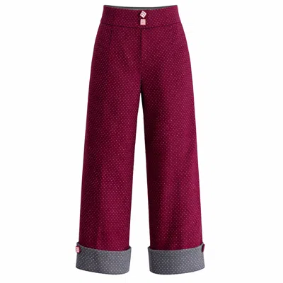 Mood Swings Women's Purple / Grey / Red Mulled Wine Pants In Burgundy