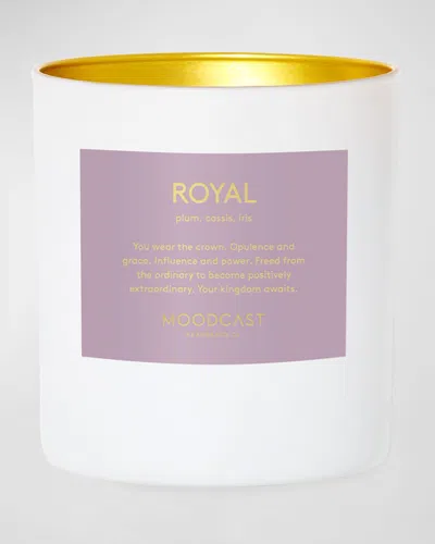 Moodcast Fragrance Co. 8 Oz. Royal Candle In White And Gold