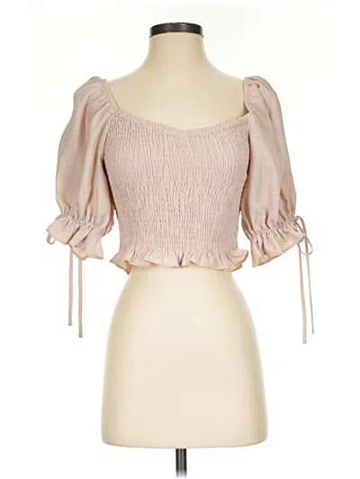 Pre-owned Moodie 3/4 Sleeve Blouse In Pink