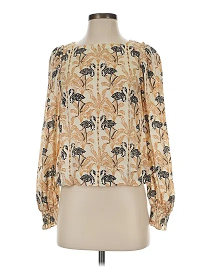 Pre-owned Moodie Long Sleeve Blouse In Red