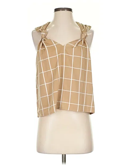 Pre-owned Moodie Sleeveless Blouse In Tan