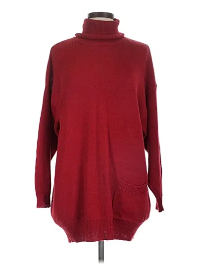Pre-owned Moods By Krizia Turtleneck Sweater In Red
