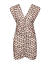 Moody Woman Short Dress Beige Size L Polyester In Beige
