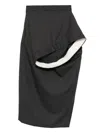 Moohong Deconstructed Wool Skirt In Gray