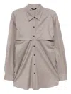 Moohong Pleated Shirt In Gray